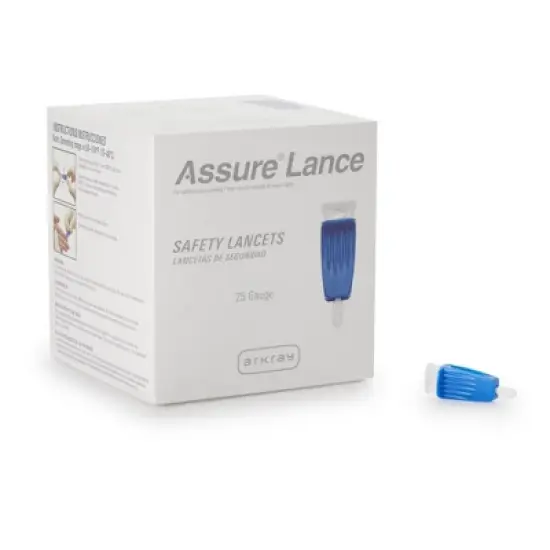 Assure Low Flow Safety Lancet 25 Gauge Needle 1.1 mm Depth 1 Box(s), 100 /Box image {3}