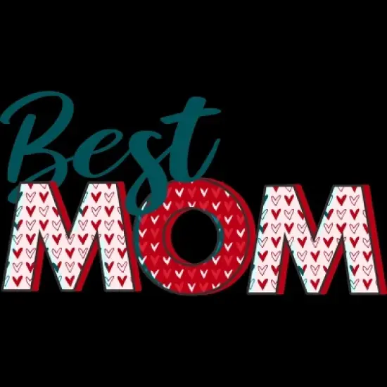 Men's Design By Humans Best Mom Heart Pattern By Semir Tank Top image {1}