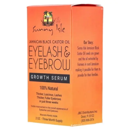 Sunny Isle Jamaican Black Castor Oil, Eyelash & Eyebrow Growth Serum, 2 oz image {4}