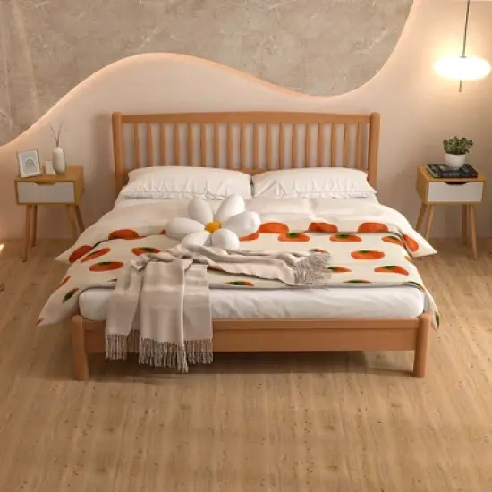 Costway Nightstand End Side Sofa Table Storage Drawer Living Room with Solid Wood Leg image {5}