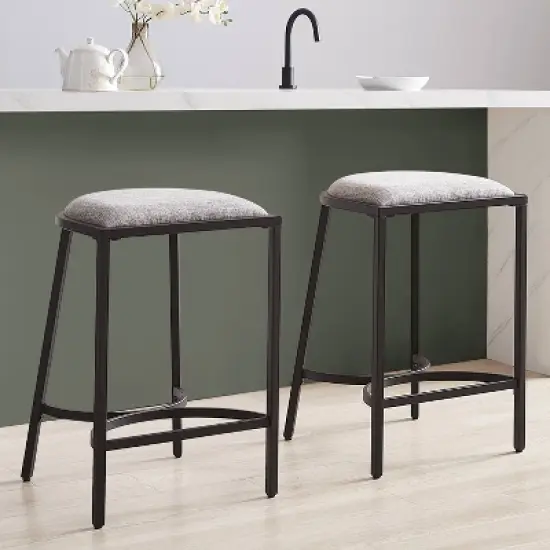 Set of 2 Ellery Counter Height Barstools - Crosley image {2}