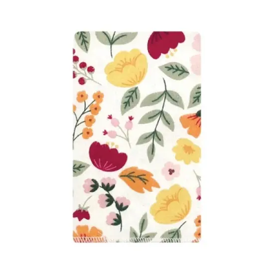 Hudson Baby Infant Girl Cotton Flannel Burp Cloths, Fall Botanical, One Size image {2}