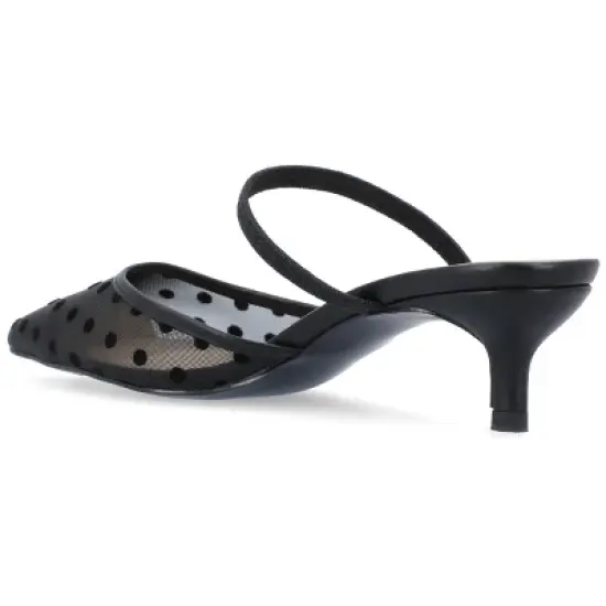 Journee Collection Womens Allana Slip On Kitten Heel Mule Pump image {6}