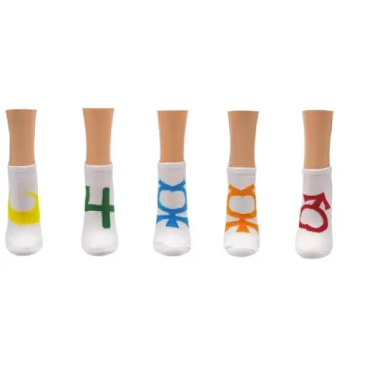Sailor Moon Scouts Pom Pom 5 Pair Pack Lowcut Socks image {2}