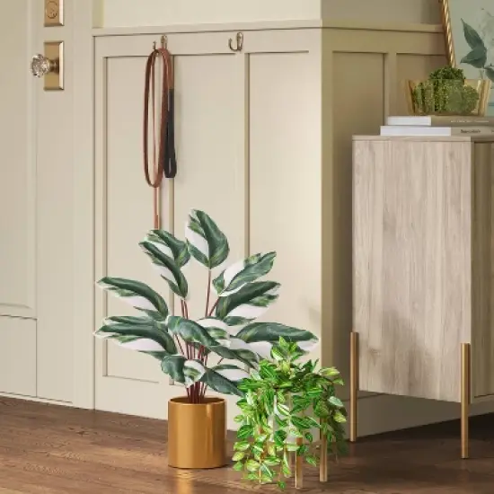 Luxe Maranta Leaf in Gold Pot - Threshold&trade; image {1}