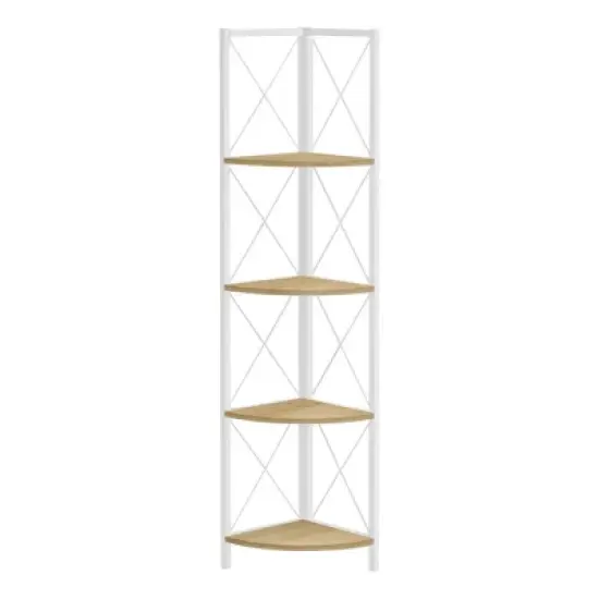 59.25" 4 Tier Mix Material X Design Etagere Bookcase - EveryRoom image {15}