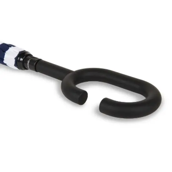 ShedRain UnbelievaBrella Reverse Opening Stick Umbrella - Navy Blue Striped image {4}