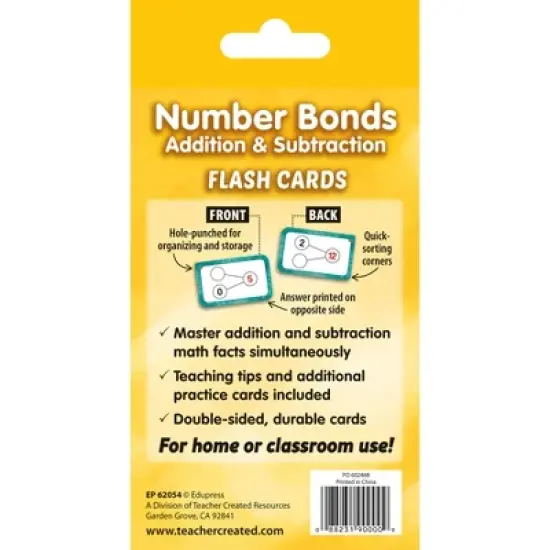 Edupress Number Bonds Addition and Subtraction Flash Cards image {2}