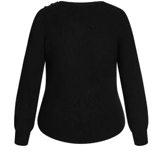 Women's Plus Size Royal Sweater - black | CITY CHIC image {6}