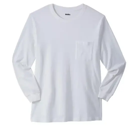KingSize Men's Big & Tall Shrink-Less&trade; Lightweight Long-Sleeve Crewneck Pocket T-Shirt image {9}