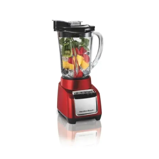 Hamilton Beach Wave Action Blender 48oz Red 53519FG: 700W Glass Jar, 6 Speeds, Dishwasher-Safe, Smoothie & Kitchen Blender image {7}