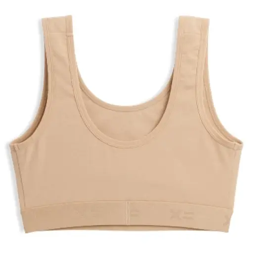 TomboyX Essentials Soft Bra, Cotton Scoop-Neck Wireless image {1}