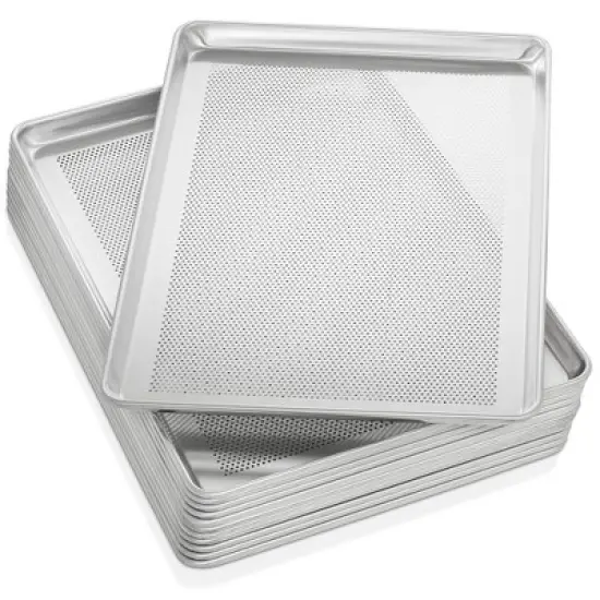 GRIDMANN 18" x 26" Commercial Grade Aluminum Cookie Sheet Baking Tray Pan Full Sheet image {9}
