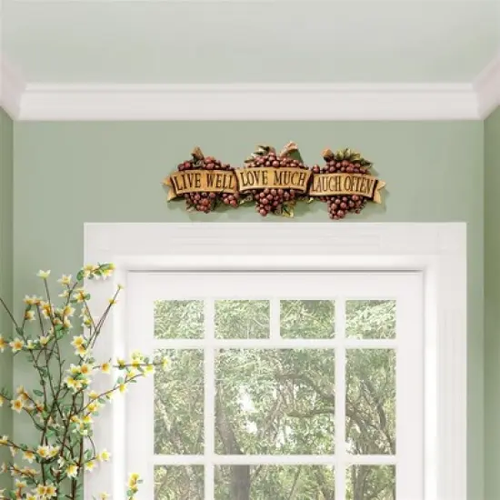 Design Toscano Live-Love-Laugh Wall Sculpture image {1}