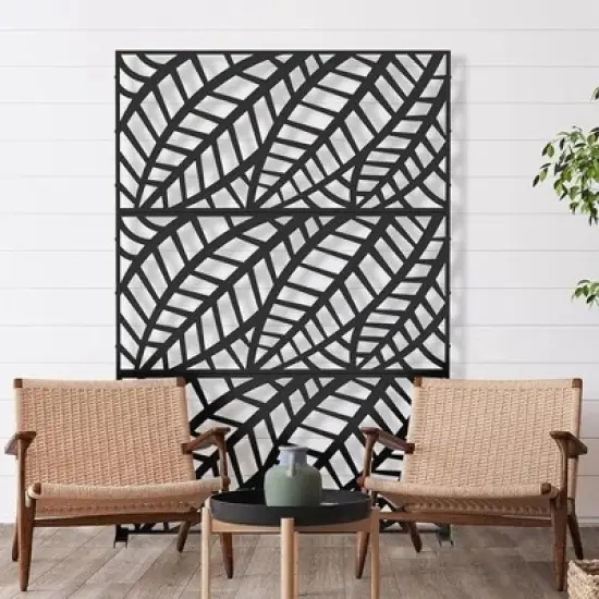 GDFStudio Rob Outdoor/Indoor Freestanding Metal 48"X 70" Privacy Decorative Screens image {9}