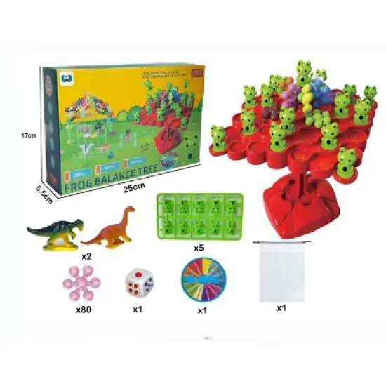 Frog Balancing Board Puzzle Toy for Kids, Educational Interatction Tabletop Game image {2}