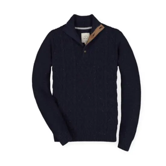 Hope & Henry Mens' Mock Neck Cable Sweater image {5}