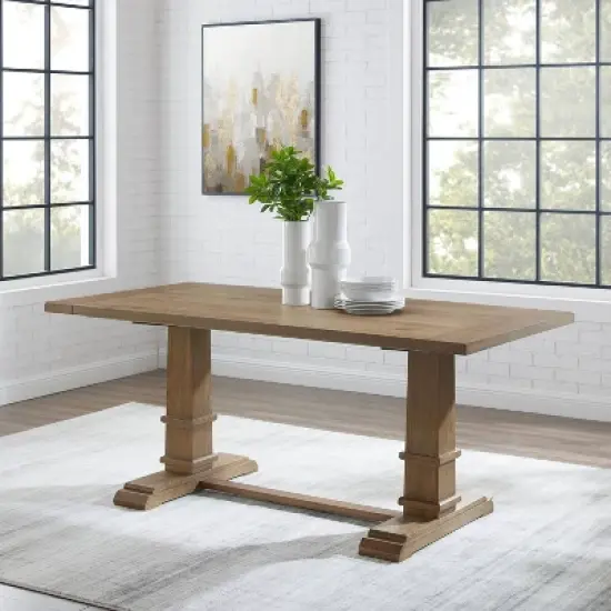 Joanna Rectangle Dining Table Rustic Brown - Crosley image {4}
