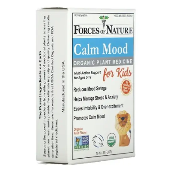 Forces of Nature &ndash; Kids Calm Mood Certified Organic (10ml), Non-GMO, Naturally Ease Mood Swings, Irritability, Anxiety, Stress and Worry Formula for image {4}