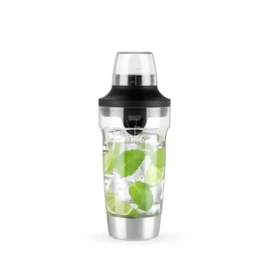 HOST All in One Cocktail Shaker Set|5 in 1 Tool - Jigger Cap|Strainer|Reamer|Stainless Steel Bottle Opener and Oz and mL Markers 18 oz Capacity, Clear image {11}