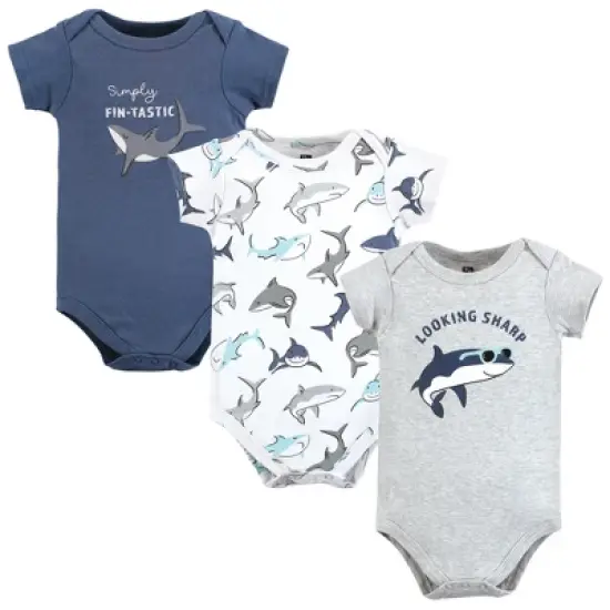 Hudson Baby Unisex Baby Cotton Bodysuits, Fintastic image {5}