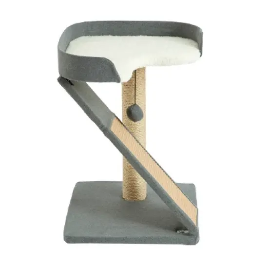 Two by Two San Marcos - Gray Cat Scratching Post Cat Furniture - 22.8 in. Tall image {5}