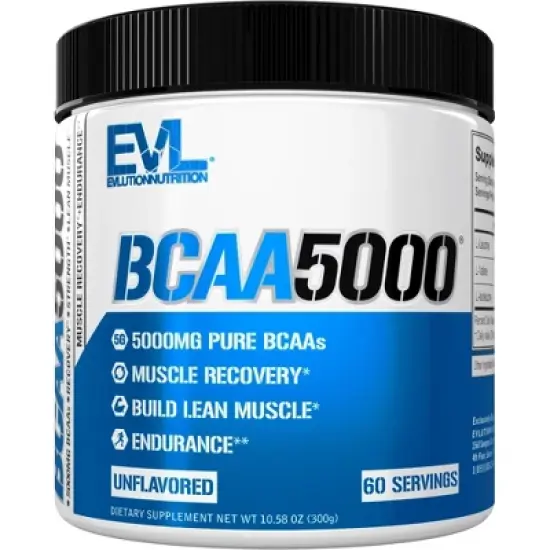 Evlution Nutrition BCAA5000 - Recovery & Endurance - Unflavored - 60 Servings image {4}