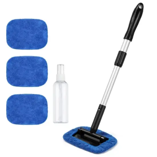 AstroAI Microfiber Car Windshield Cleaner, Car Window Cleaner Kit with 4 Reusable Pads image {9}