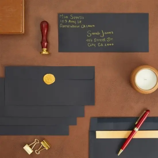 Juvale 100-Pack #10 Business Envelopes with Gummed Seal for Invitations, Mailing Letters, Notes, and Photos image {4}