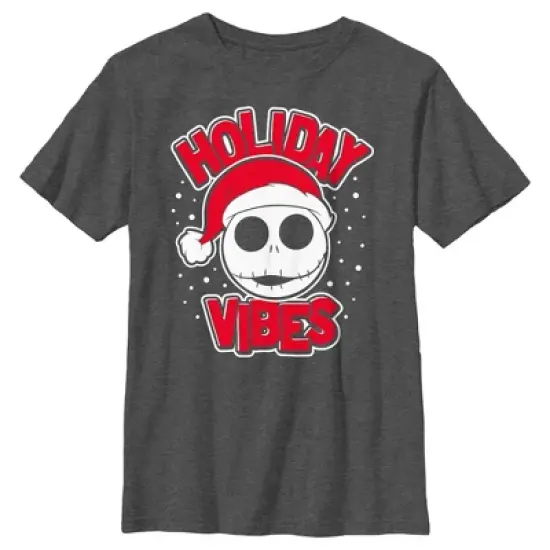 Boy's The Nightmare Before Christmas Holiday Vibes Jack Skellington T-Shirt image {4}