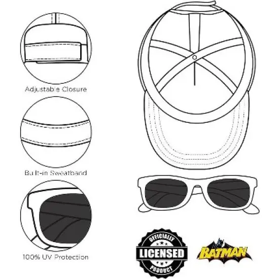 Batman Boys Baseball cap & Sunglasses, Toddler (1-3 years) image {4}