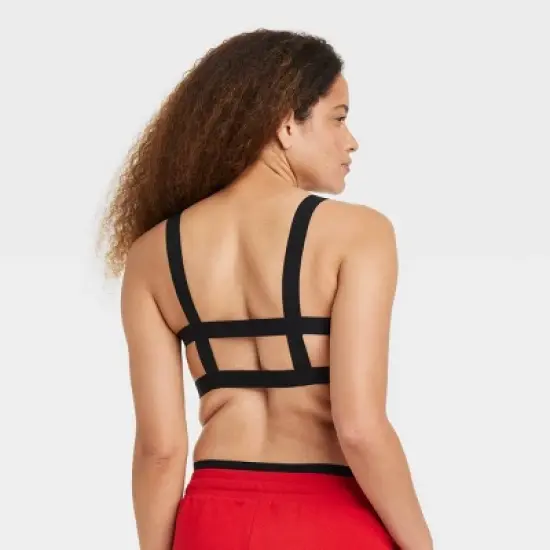 Women's Cotton Rib Cage Back Bralette - Colsie&trade; image {1}
