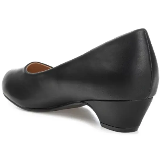 Journee Collection Womens Saar Comfort Insole Round Toe Kitten Heel Pumps image {6}