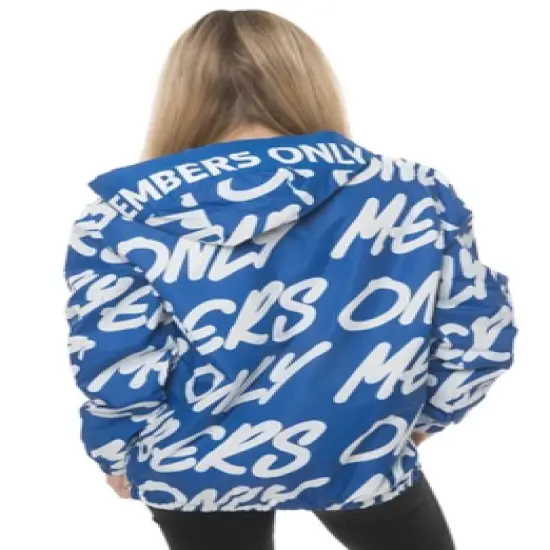 Members Only Women's Print Popover Oversized Jacket image {2}