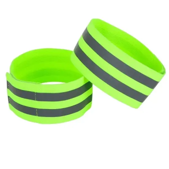Unique Bargains Elastic High Visibility Night Cycling Bracelet Reflective Armbands 4 Pcs image {4}