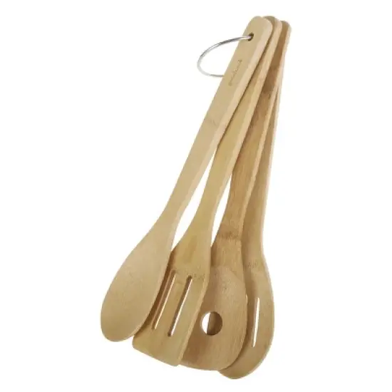 GoodCook Ready 4pc Bamboo Tool Set: Kitchen Utensil Set, Hand Wash, All Ages, Brown, Includes Spoons image {2}