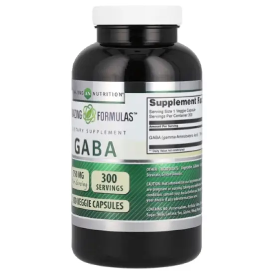 Amazing Nutrition GABA, 750 mg, 300 Veggie Capsules image {3}