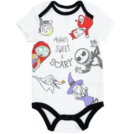 Disney Nightmare Before Christmas Jack Skellington Sally 5 Pack Bodysuits Multi  image {3}