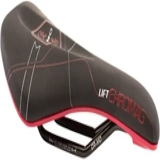 Chromag Lift Saddle - Chromoly, Black/Red image {1}