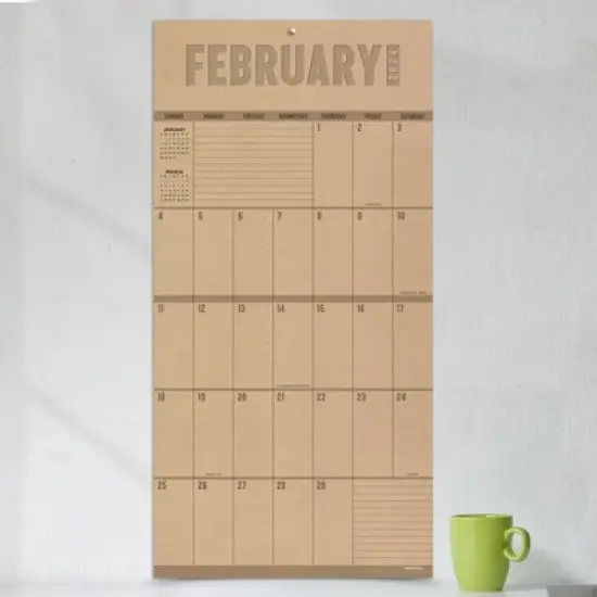 TF Publishing 2024 Wall Calendar 12"x12" Kraft Grid image {2}