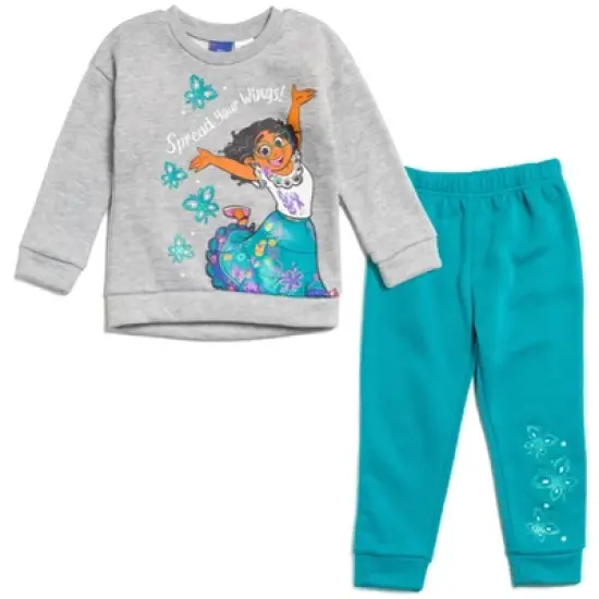 Disney Encanto Mirabel Girls Fleece Sweatshirt and Pants Set Little Kid to Big Kid image {7}