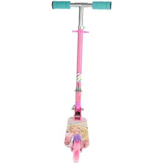 Barbie - 2 Wheel foldable Scooter Light Up Wheels lightweight and sturdy for Kids image {3}