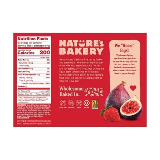 Natures Bakery Strawberry - 12oz/6ct image {1}