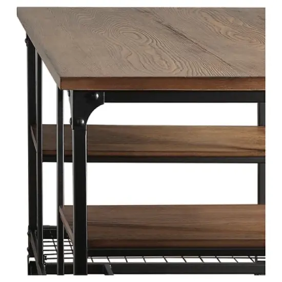 Merida Mixed Media Writing Desk Black - Inspire Q image {4}