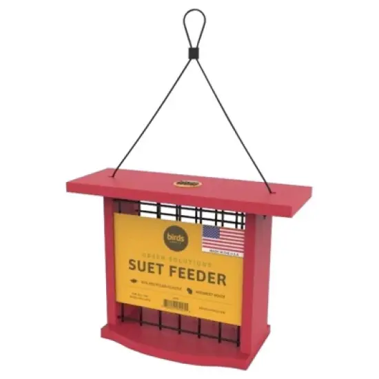 Birds Choice Suet Feeder Plastic, Red - Case of 4 image {1}