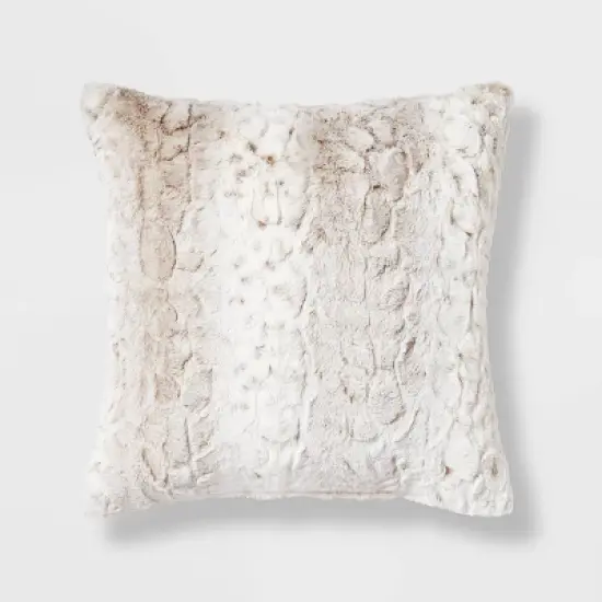 Snow Leopard Ombre Faux Fur Throw Pillow - Threshold&trade; image {6}