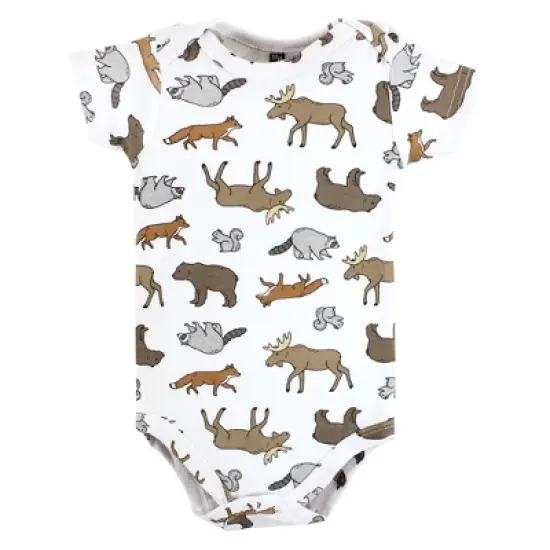 Hudson Baby Cotton Bodysuits, Animal Adventure image {4}