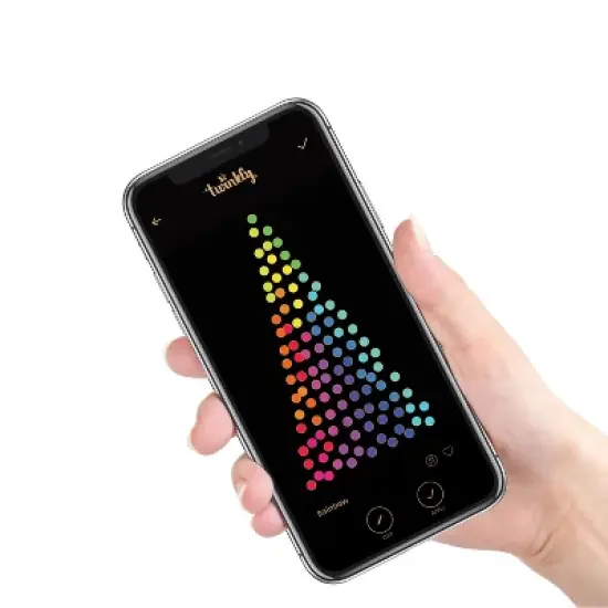 Home Heritage 33' Wrapped Dome Holiday Lights, App Control, 100 RGB LEDs, 2 Pack image {5}