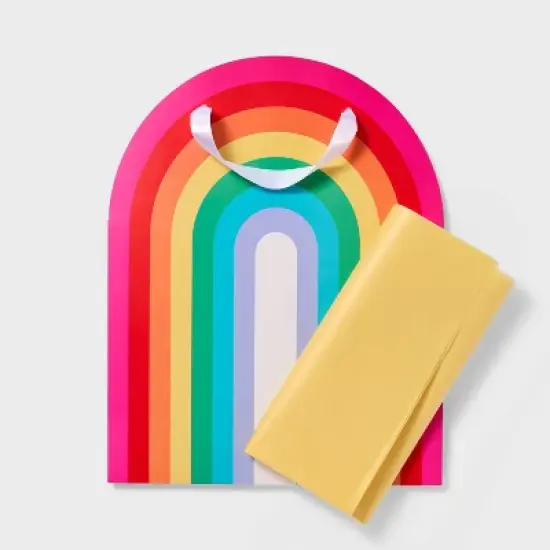 Large Rainbow Gift Bag with 6ct Tissues - Spritz&trade; image {2}