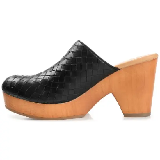 Journee Collection Womens Kelsy Mules Mid Block Heel Round Toe Pumps image {1}